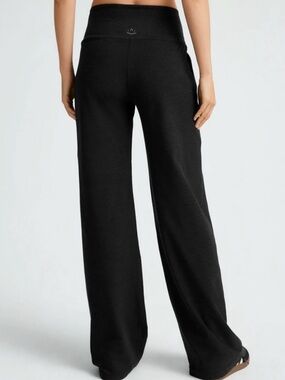 Beyond Yoga Spacedye Wide Leg Pant High Rise Pockets Black Size S